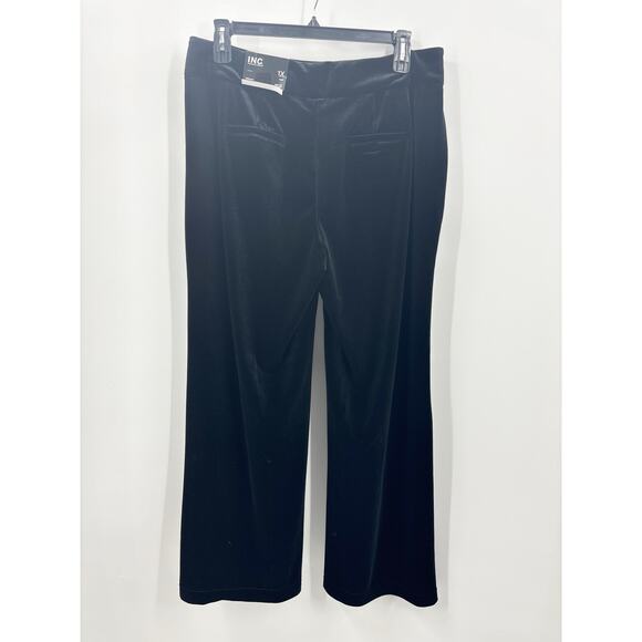 INC International Concepts Black Velvet Wide Leg High Rise Pants Plus 1X New NWT - Picture 8 of 12
